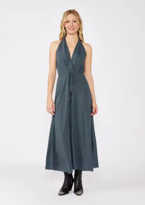 V-Neck Halter Maxi Dress