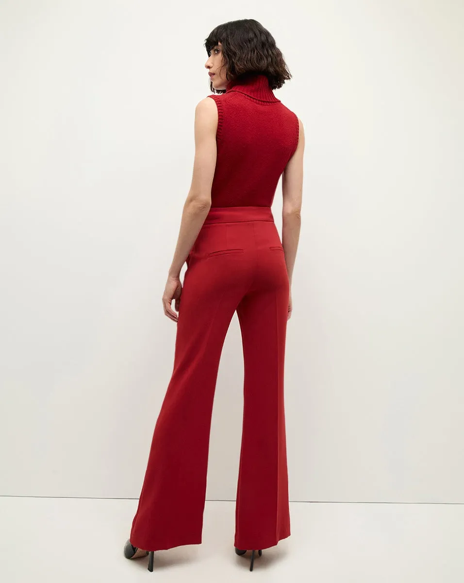 Veronica Beard Mazzy Cashmere Shell in Crimson