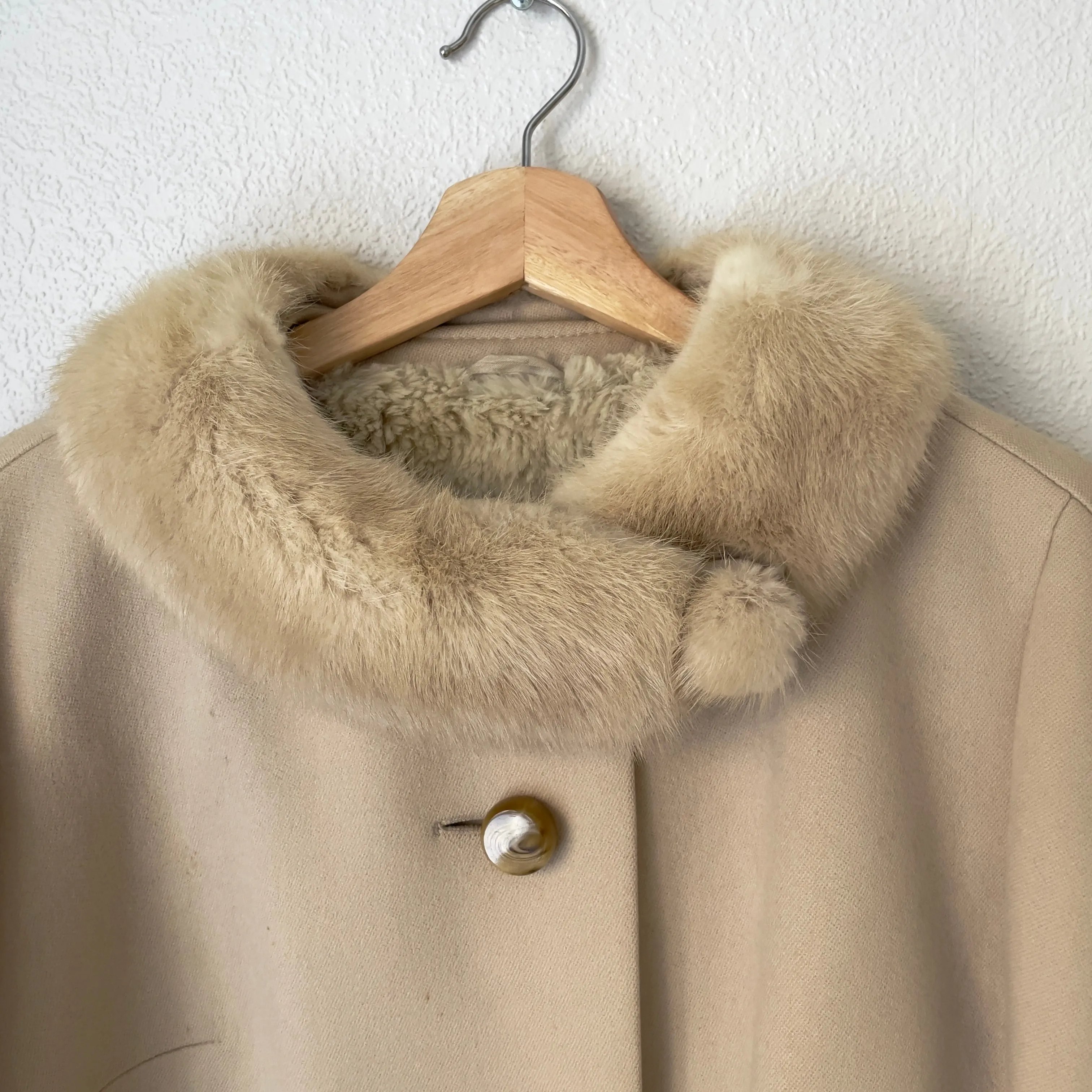 Vintage Real Fur Collar Coat - Upsala Kapp