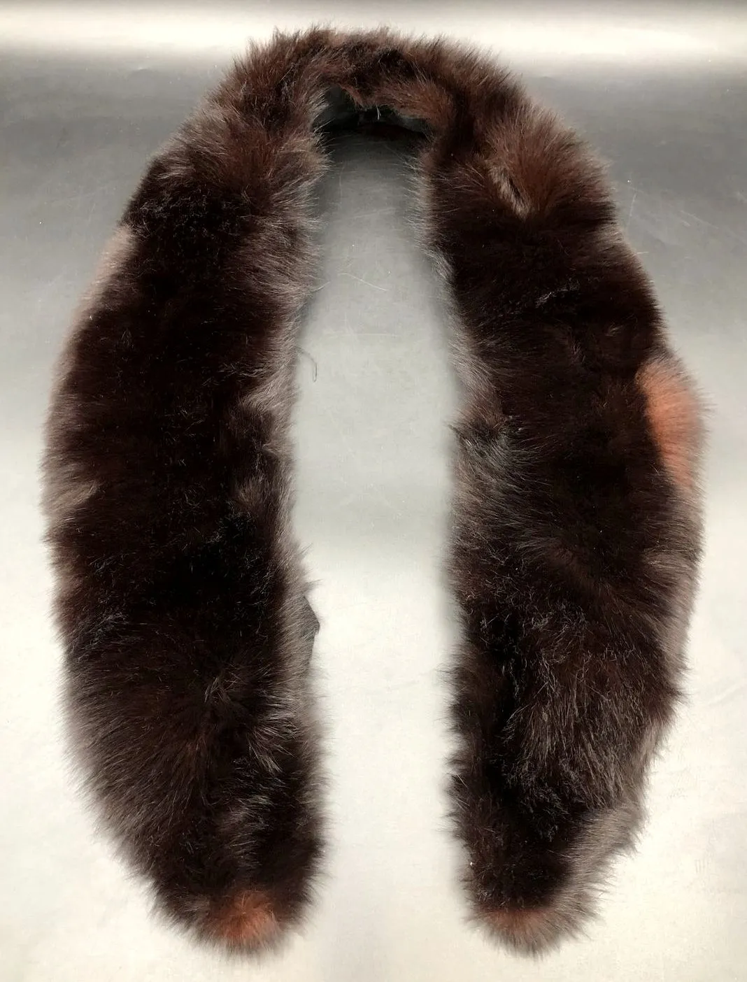 Vintage Women's Luxury Mahogany Brown Fur Neck Shawl/Collar