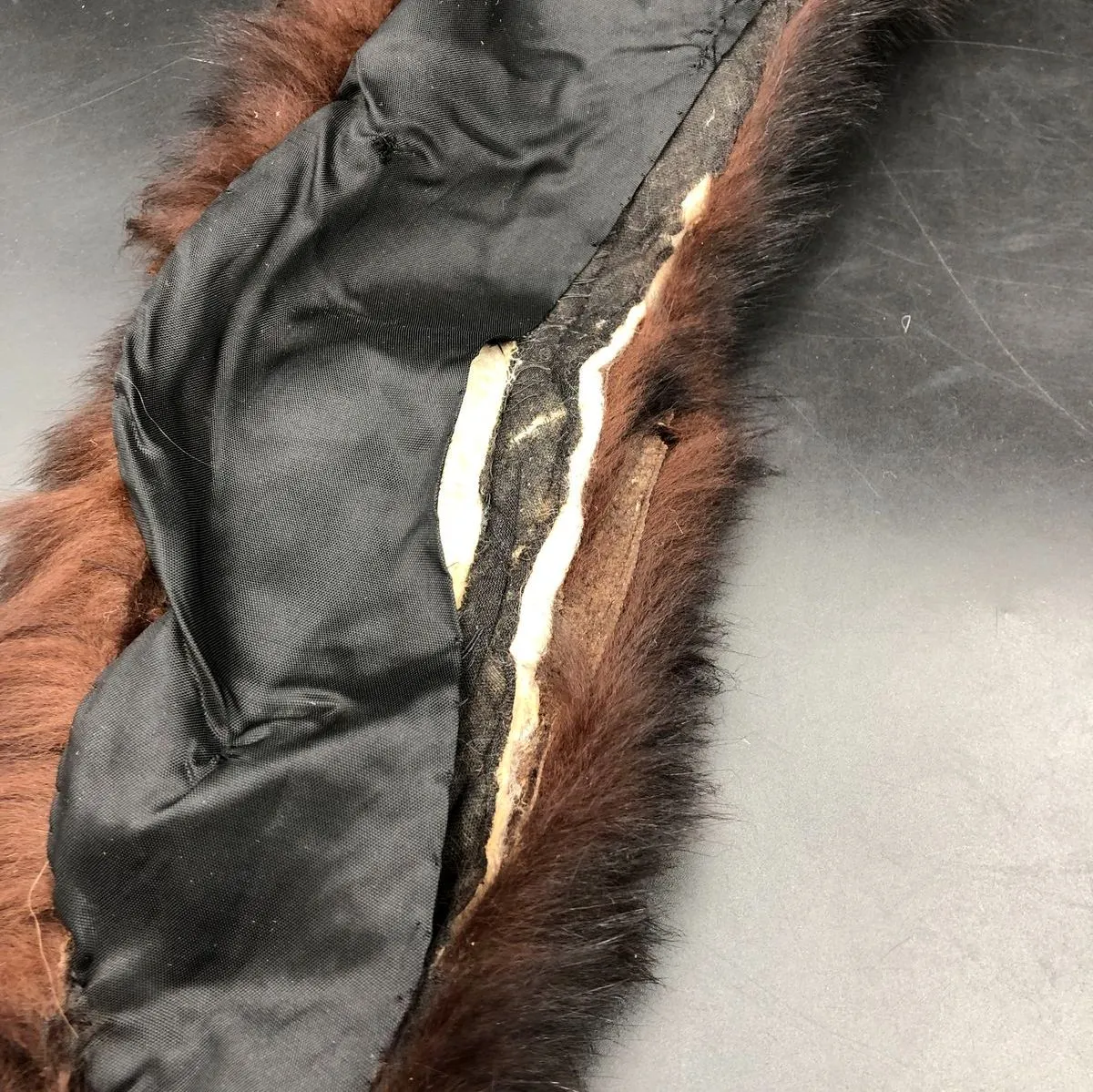 Vintage Women's Luxury Mahogany Brown Fur Neck Shawl/Collar