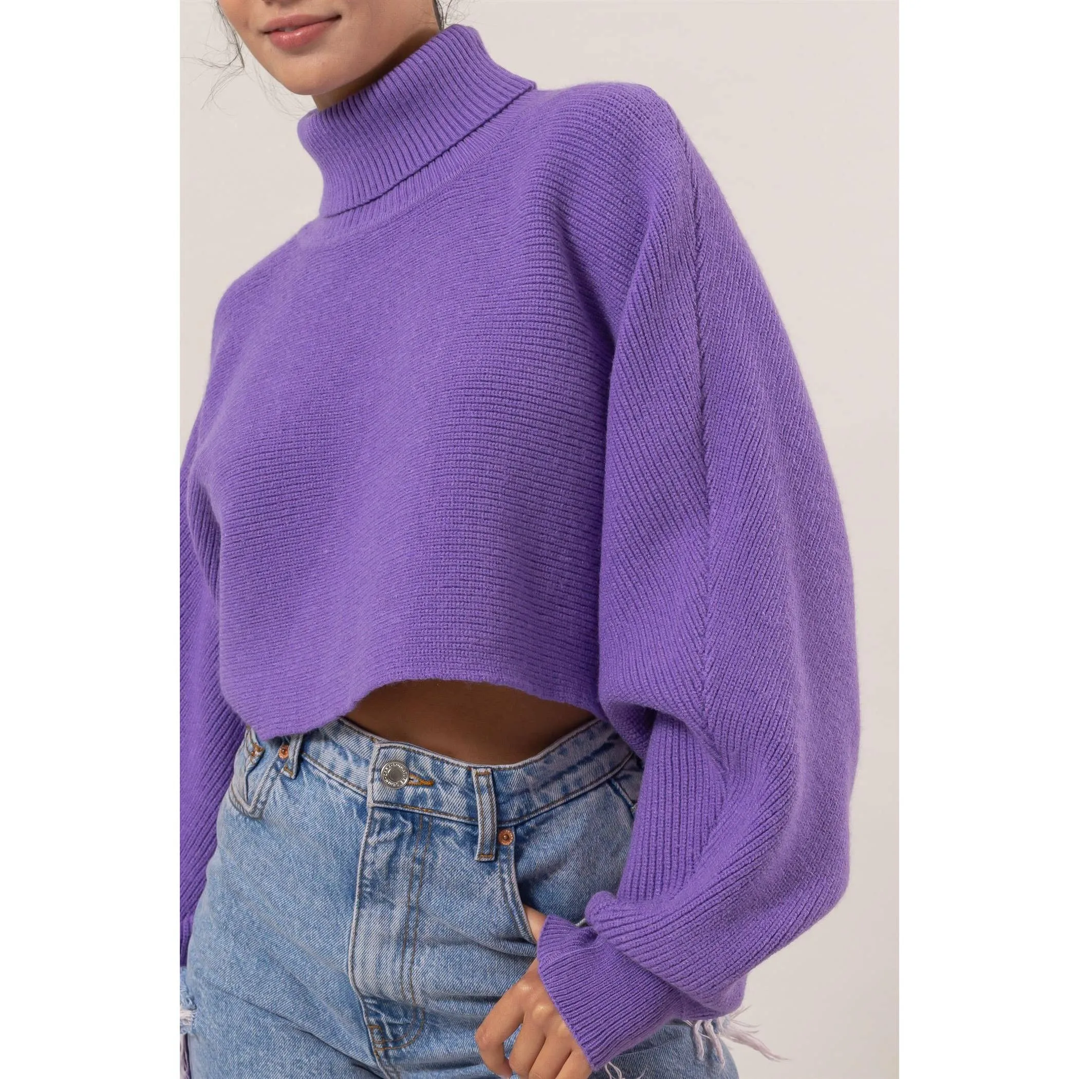 Violet Turtleneck