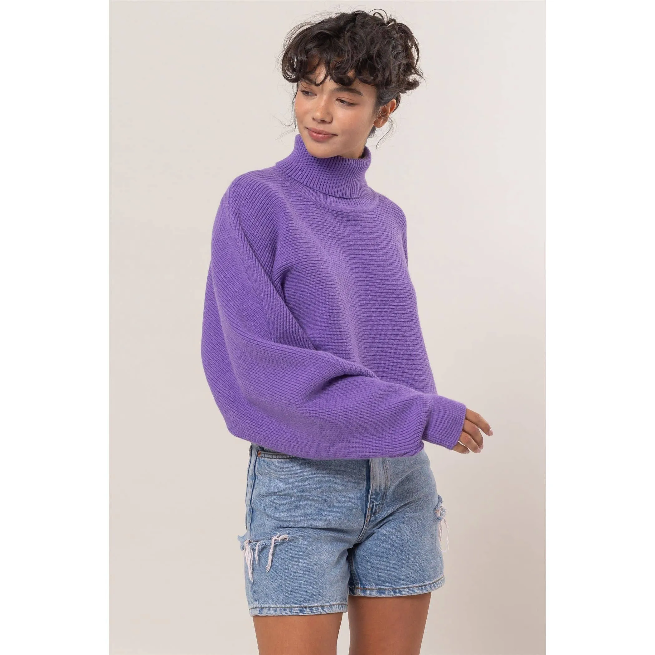 Violet Turtleneck
