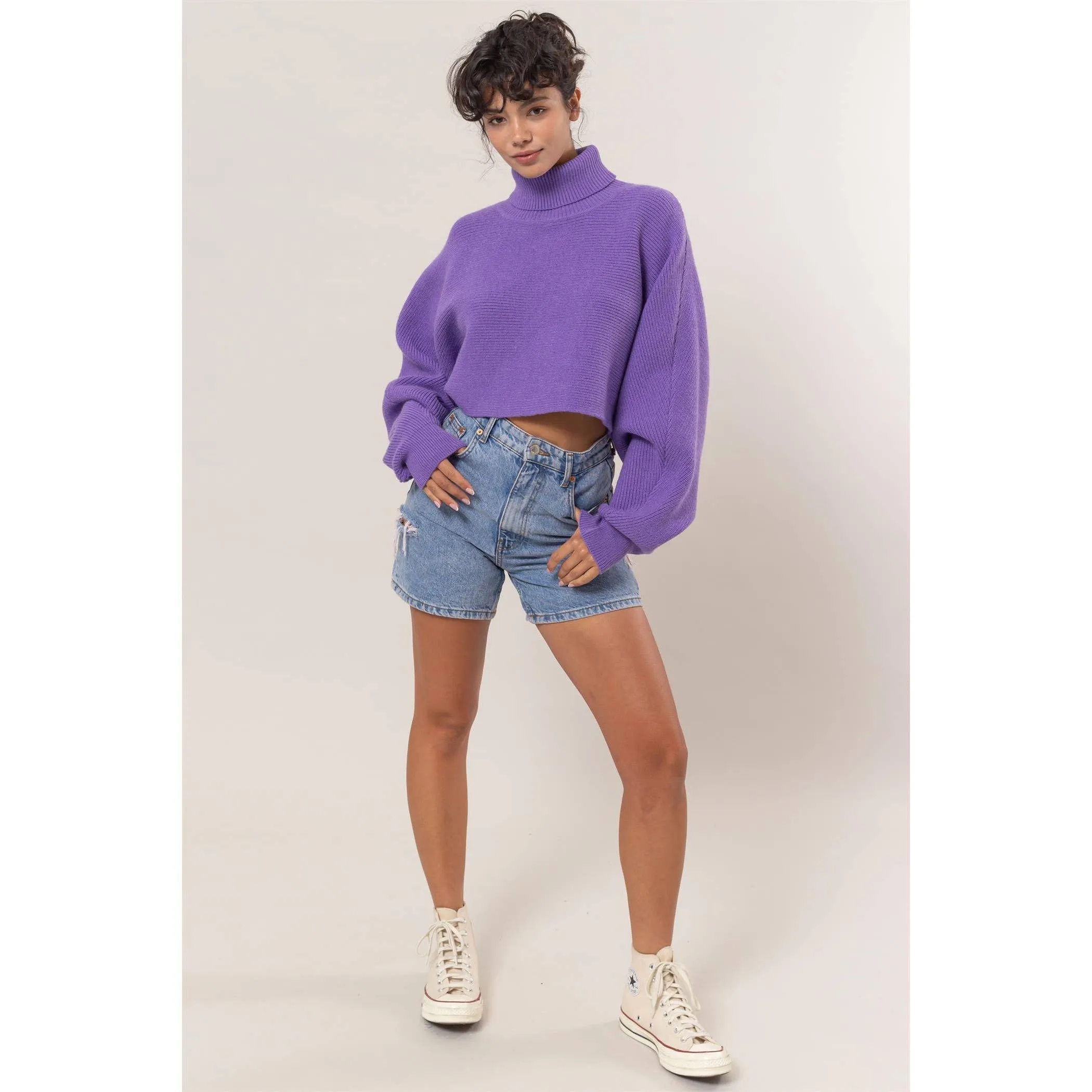 Violet Turtleneck