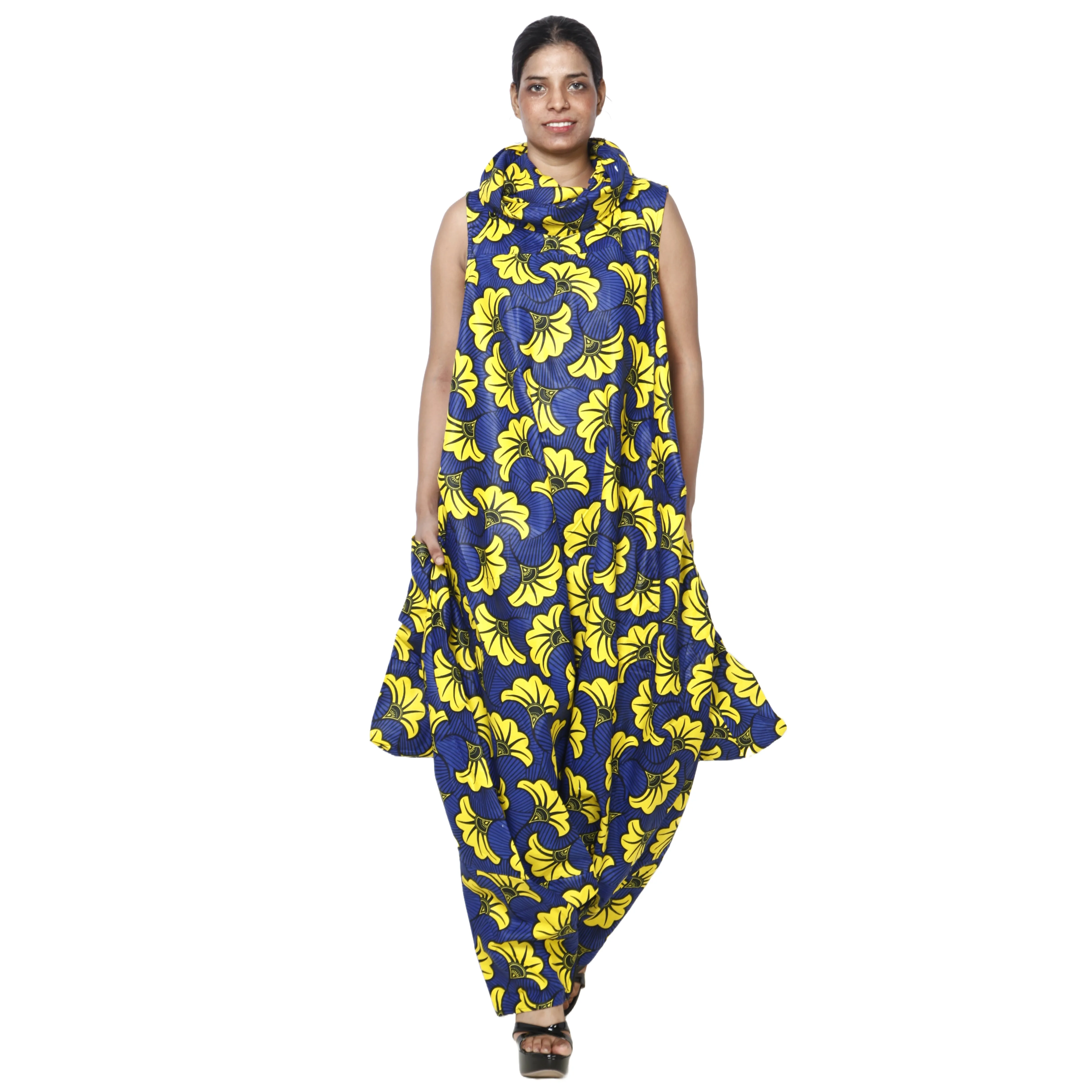 Women's African Printed Romper Style Outfit -- FI-3053P