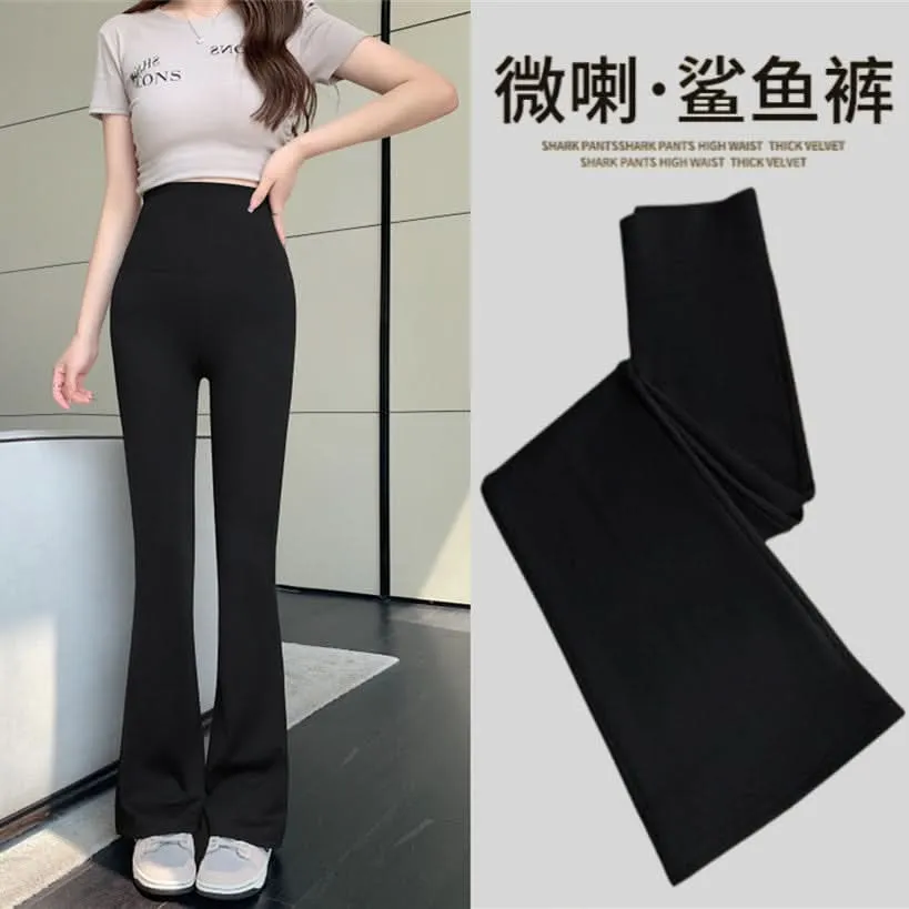 Women's High-Waist Flared Shark Leggings