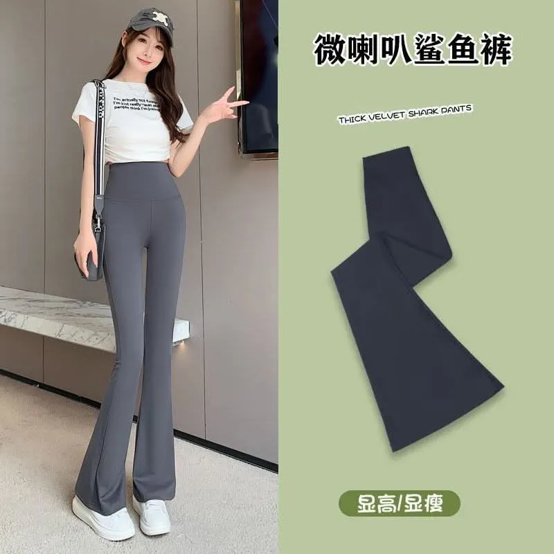 Women's High-Waist Flared Shark Leggings