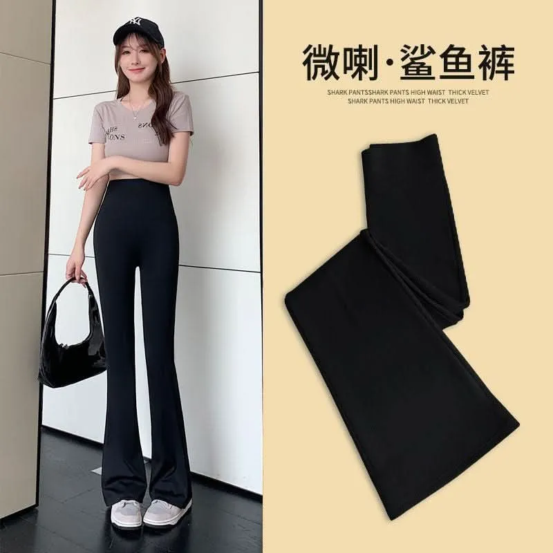 Women's High-Waist Flared Shark Leggings