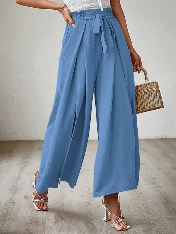 Women’s Pleated High Waist Wide Leg Pants in 8 Colors S-XXL