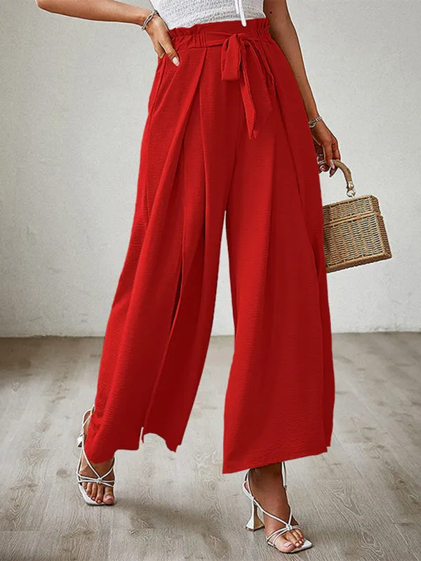 Women’s Pleated High Waist Wide Leg Pants in 8 Colors S-XXL