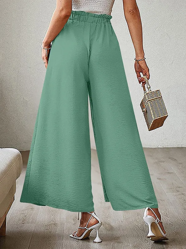 Women’s Pleated High Waist Wide Leg Pants in 8 Colors S-XXL
