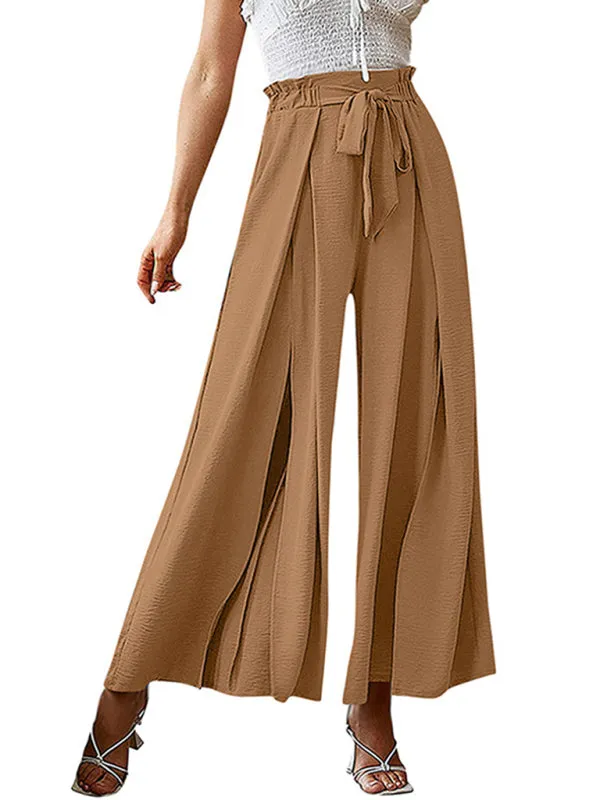 Women’s Pleated High Waist Wide Leg Pants in 8 Colors S-XXL