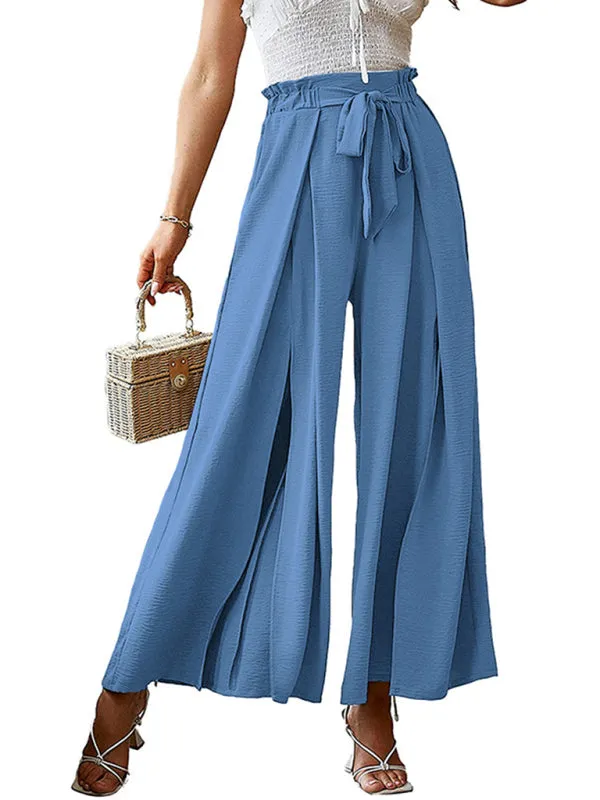 Women’s Pleated High Waist Wide Leg Pants in 8 Colors S-XXL