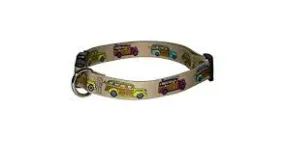 Woodies Print Adjustable Dog Collar- USA made