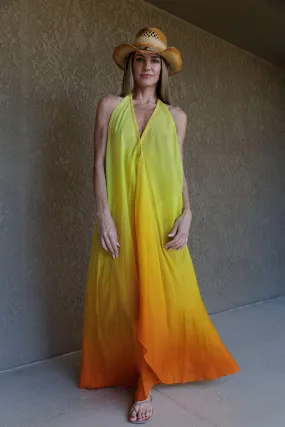 Yellow Ombre Maxi Dress