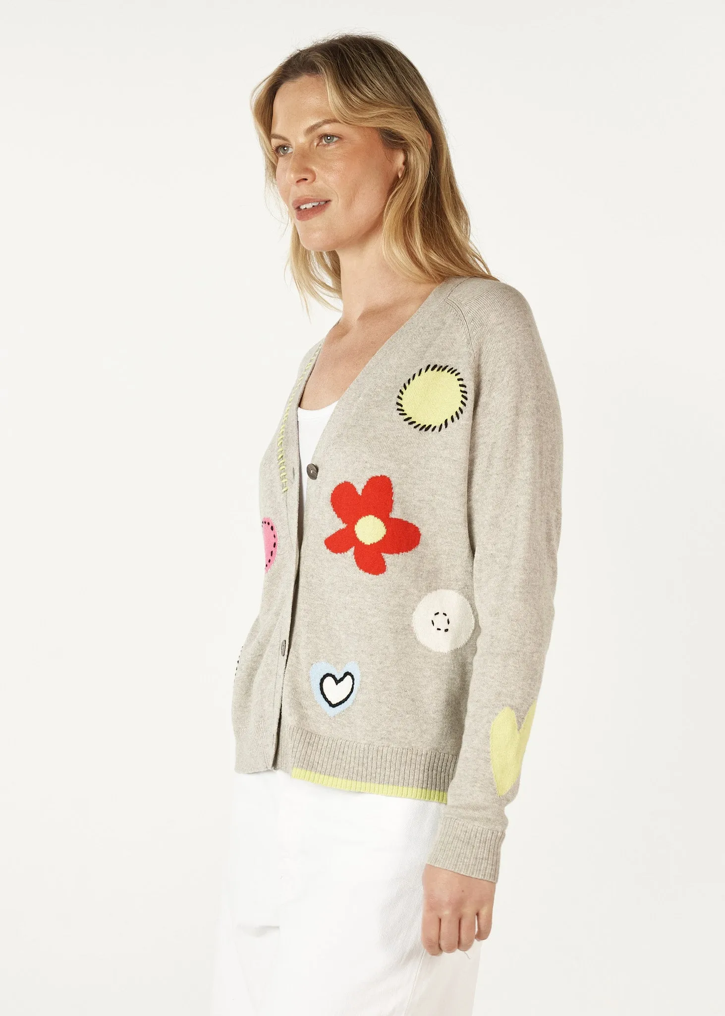 Zaket & Plover Happy Cardi  -  Marl